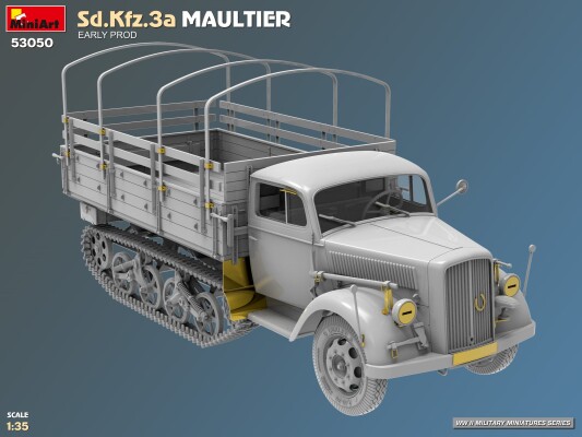 Збірна модель 1/35 Напівгусеничні вантажівки Sd.Kfz.3a Maultier. (Рання версія) MiniArt 53050 детальное изображение Автомобили 1/35 Автомобили