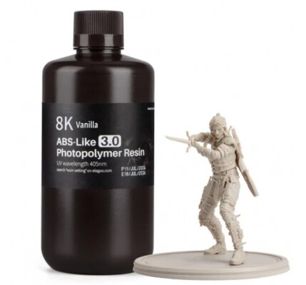 Фотополимерная смола ELEGOO ABS-Like 3.0 resin "Vanilla" (Ваниль) 1кг детальное изображение Смола для 3D принтеров 3D печать