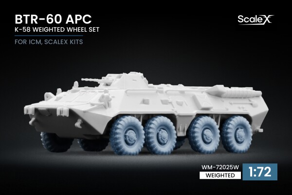 Набір коліс (з деформацією) K-58 для БТР-60 APC від ScaleX, ICM ScaleX WM-72025W детальное изображение Колёса Афтермаркет