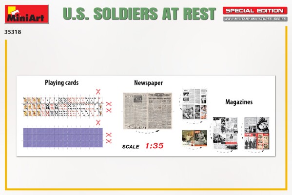 Scale model 1/35 Figures US Soldiers at rest (Special Edition) MiniArt 35318 детальное изображение Фигуры 1/35 Фигуры