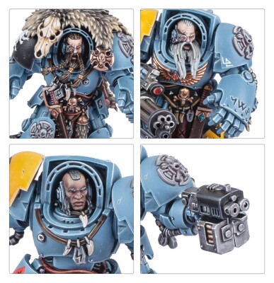 Игровой набор Warhammer 40000 - SPACE WOLVES - WOLF GUARD TERMINATORS детальное изображение Космические Волки Космические Десантники
