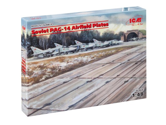 Набір 1/48 Радянські аеродромні плити ПАГ-14 (32 шт.) ICM 48231 детальное изображение Наборы деталировки Афтермаркет