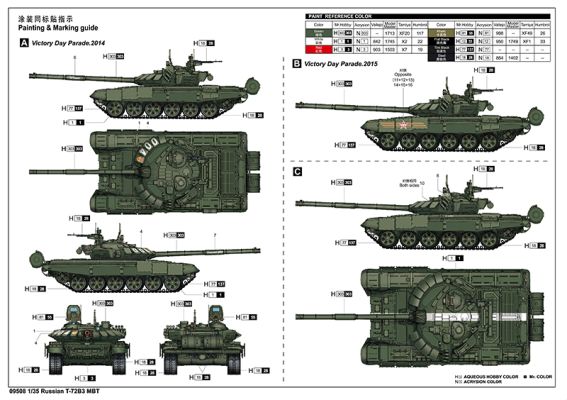Збірна модель середнього танка T-72B3 MBT детальное изображение Бронетехника 1/35 Бронетехника
