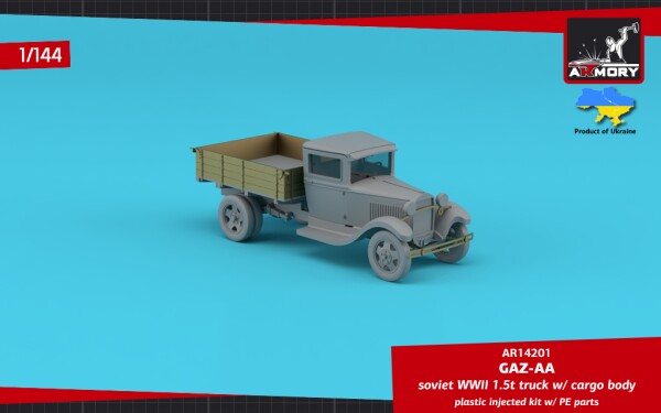 Збірна модель 1/144 Радянський вантажний автомобіль ГАЗ-АА часів Другої світової війни Armory Models Group 14201 детальное изображение Автомобили 1/144 Автомобили
