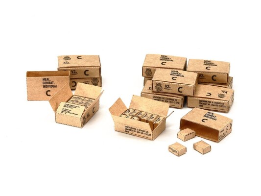 Set 1/35 Cardboard Boxes MCI (Vietnam War) Tamiya 12685 детальное изображение Аксессуары Диорамы