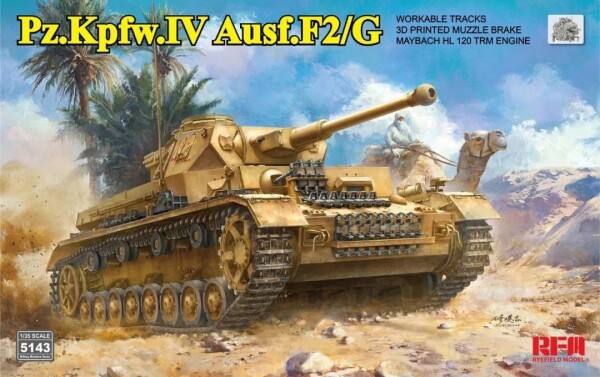 Збірна модель 1/35 Танк Pz.Kpfw.IV Ausf.F2/G з робочими гусеницями РФМ RM-5143 детальное изображение Бронетехника 1/35 Бронетехника