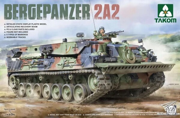 Збірна модель 1/35 БРЕМ Bergepanzer 2A2 Takom 2135 детальное изображение Бронетехника 1/35 Бронетехника