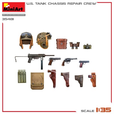 Збірна модель 1/35 Фігури Ремонтна бригада шасі танків США MiniArt 35481 детальное изображение Фигуры 1/35 Фигуры