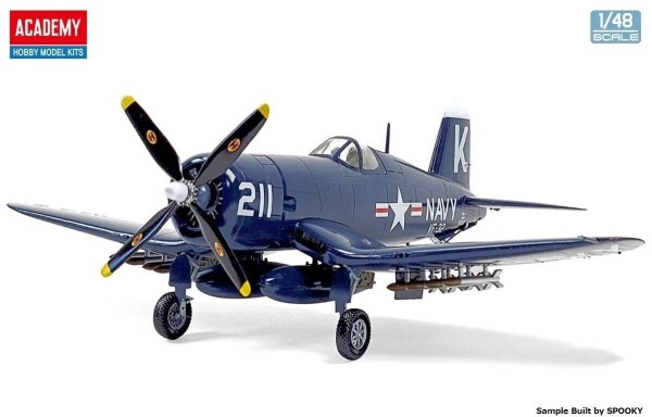 Збірна модель 1/48 Літак Vought F4U-4 Corsair (Битва у Чосинського водосховища) Academy 12353 детальное изображение Самолеты 1/48 Самолеты