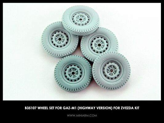 Колеса для ГаЗ -М1 (шоссейная версия) детальное изображение Смоляные колёса Афтермаркет