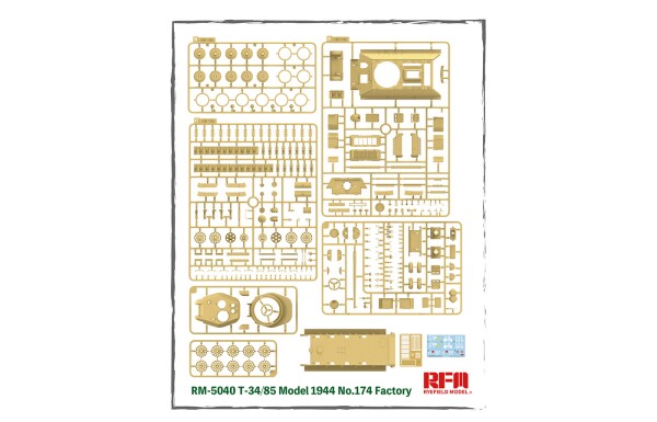 Збірна модель 1/35 Танк Т-34/85 модель 1944 р. №174 RFM RM-5040 детальное изображение Бронетехника 1/35 Бронетехника