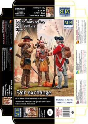 Збірна модель 1/35 Фігури Комплект серії «Індейські війни» № 4, XVIII століття Чесний обмін MasterBox 35222 детальное изображение Фигуры 1/35 Фигуры