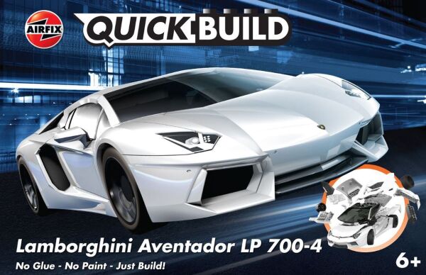 Assembly model supercar Lamborghini Aventador LP 700-4 white QUICKBUILD Airfix J6019 детальное изображение Автомобили Конструкторы