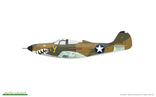 Сборная модель 1/48 Американский истребитель P-400 Эдуард 8092 детальное изображение Самолеты 1/48 Самолеты