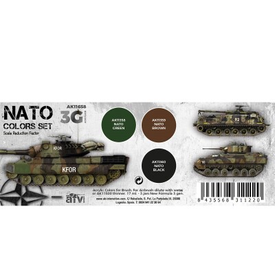 Сборная модель 1/35 танк Леопард 2 A6 Украина Тамия 25207 + Набор акриловых красок NATO COLORS 3G детальное изображение Комплекты 