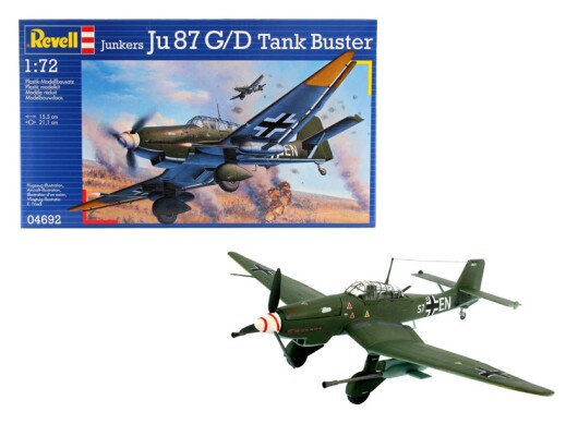 Збірна модель 1/72 Літак Junkers Ju 87 G/D Tank Buster Revell 04692 детальное изображение Самолеты 1/72 Самолеты