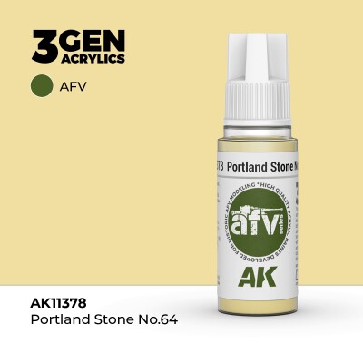 Акриловая краска PORTLAND STONE NO.64 / Белый строительный известняк – AFV АК-интерактив AK11378 детальное изображение AFV Series AK 3rd Generation
