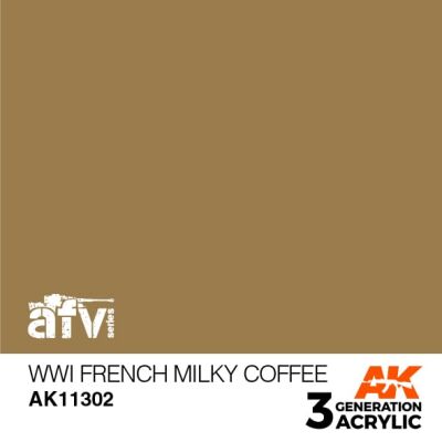 Акрилова фарба WWI FRENCH MILKY COFFEE / Кава з молоком Франція – AFV АК-інтерактив AK11302 детальное изображение AFV Series AK 3rd Generation