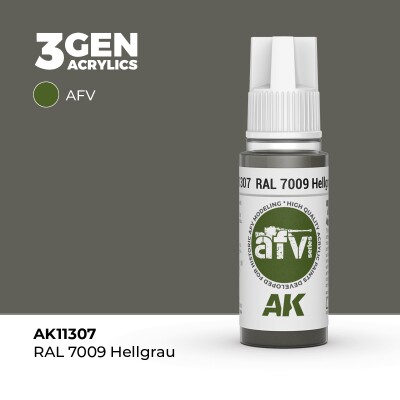 Акриловая краска RAL 7009 HELLGRAU / Светло - серый – AFV АК-интерактив AK11307 детальное изображение AFV Series AK 3rd Generation