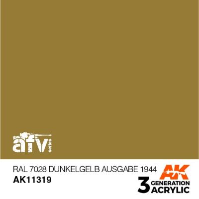 Acrylic paint RAL 7028 DUNKELGELB AUSGABE 1944 – AFV AK-interactive AK11319 детальное изображение AFV Series AK 3rd Generation