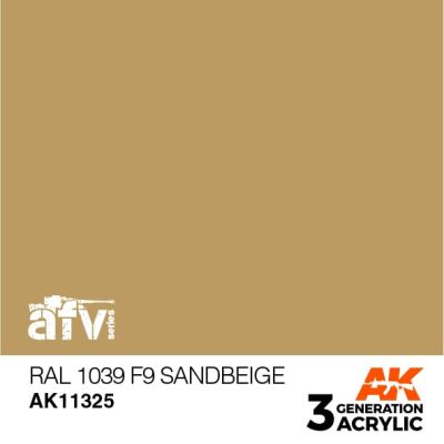 Акрилова фарба RAL 1039 F9 SANDBEIGE / Піщаний - AFV AK-interactive AK11325 детальное изображение AFV Series AK 3rd Generation