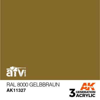 Акриловая краска RAL 8000 GELBBRAUN / Желто – коричневый – AFV АК-интерактив AK11327 детальное изображение AFV Series AK 3rd Generation