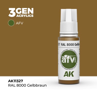 Акрилова фарба RAL 8000 GELBBRAUN / Жовто – коричневий – AFV АК-interactive AK11327 детальное изображение AFV Series AK 3rd Generation