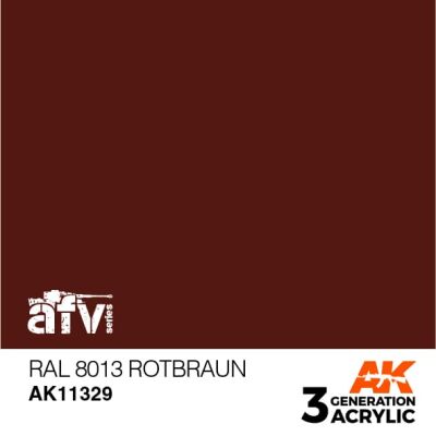 Acrylic paint RAL 8013 ROTBRAUN - AFV AK-interactive AK11329 детальное изображение AFV Series AK 3rd Generation