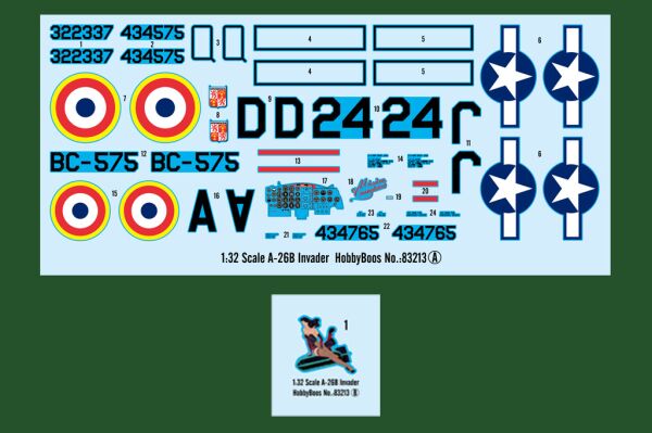 Збірна модель A-26B Invader детальное изображение Самолеты 1/32 Самолеты