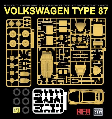 Збірна модель 1/35 Автомобіль Volkswagen Type 87 з повним інтер'єром RFM RM-5113 детальное изображение Автомобили 1/35 Автомобили