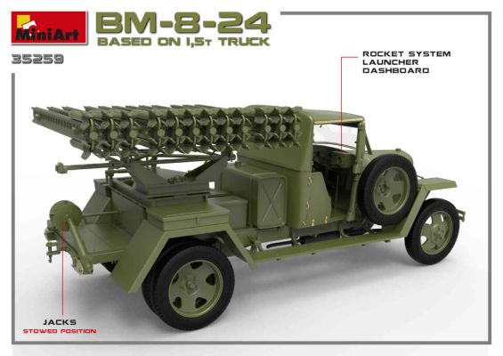 BM-8-24 based on a 1.5 t truck детальное изображение Реактивная система залпового огня Военная техника