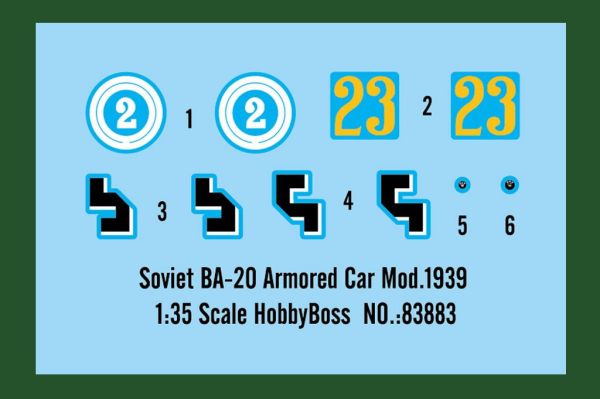 Soviet BA-20 Armored Car Mod.1939 детальное изображение Автомобили 1/35 Автомобили