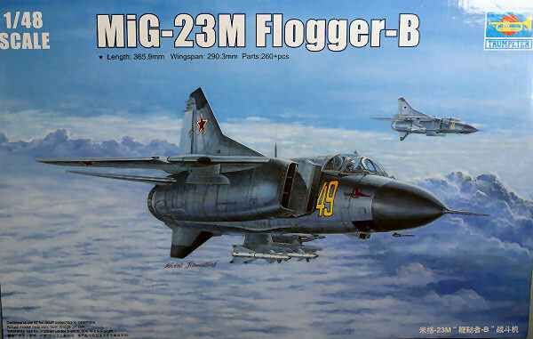 Збірна модель 1/48 Літак MiG-23M Flogger-B Trumpeter 02853 детальное изображение Самолеты 1/48 Самолеты