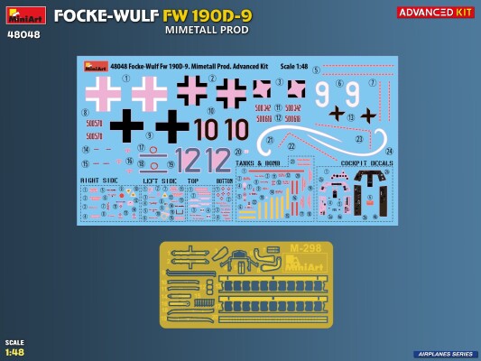 Збірна модель 1/48 Літак Focke Wulf Fw-190 D-9 - Mimetall Produciotn Miniart 48048 детальное изображение Самолеты 1/48 Самолеты