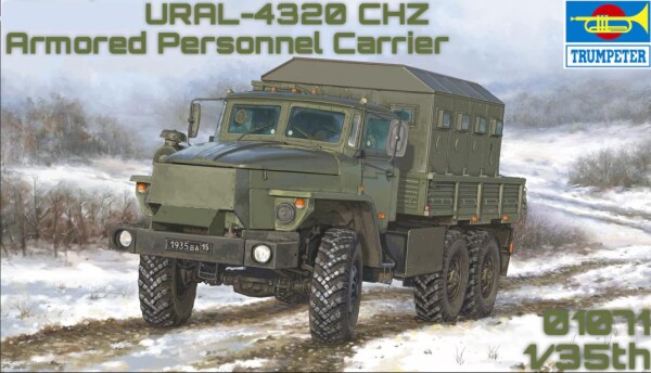 Збірна модель 1/35 Вантажівка URAL-4320 CHZ Trumpeter 01071 детальное изображение Автомобили 1/35 Автомобили