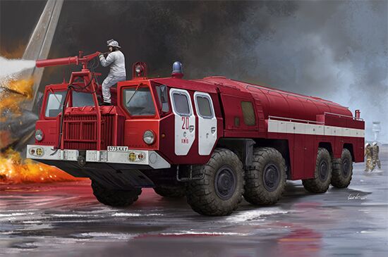 Сборная модель 1/35 Пожарная машина МАЗ-7310 Трумпетер 01074 детальное изображение Автомобили 1/35 Автомобили
