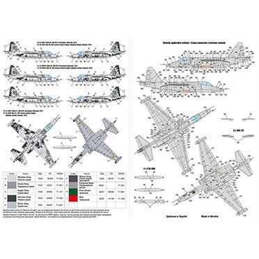 Foxbot 1:72 Декаль Digital Rooks: Су-25 ВВС Украины, с техническими надписями FB 72-056T детальное изображение Декали Афтермаркет