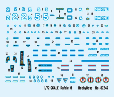 Збірна модель 1/72 Французький винищувач Rafale M HobbyBoss 87247 детальное изображение Самолеты 1/72 Самолеты