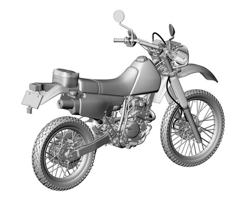 Сборная модель 1/12 Мотоцикл Хонда XLR Baja (MD22) (1991) Хасегава 21516 детальное изображение Мотоциклы Гражданская техника