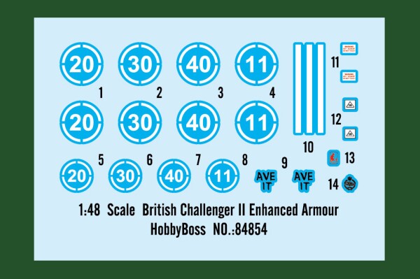 Сборная модель 1/48 Британский Challenger 2 с улучшенной броней ХоббиБосс 84854 детальное изображение Бронетехника 1/48 Бронетехника