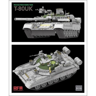 Збірна модель 1/35 Танк T-80UK RFM RM-5115 детальное изображение Бронетехника 1/35 Бронетехника