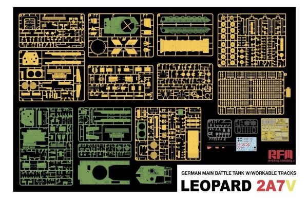 Збірна модель 1/35 Танк Leopard 2A7V RFM RM-5109 детальное изображение Бронетехника 1/35 Бронетехника