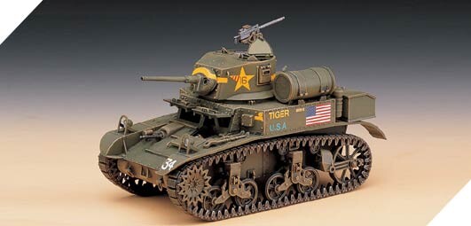 Сборная модель 1/35 Танк US M3A1 Стюарт легкий танк Академия 13269 детальное изображение Бронетехника 1/35 Бронетехника