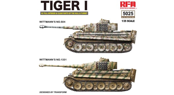 Збірна модель 1/35 Танк Тигр I раннього випуску з повним інтер'єром, прозорими деталями та робочими траками Rye Field Model RM-5025 детальное изображение Бронетехника 1/35 Бронетехника
