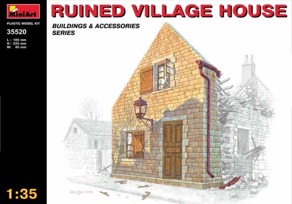 Ruined village house детальное изображение Строения 1/35 Диорамы