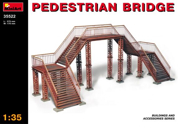 Пешеходный мост детальное изображение Строения 1/35 Диорамы