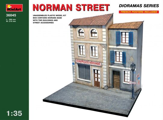 Нормандская улица детальное изображение Строения 1/35 Диорамы