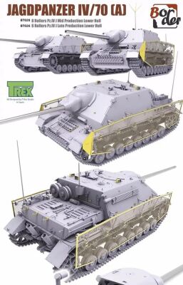 Сборная модель 1/35 Немецкий танк PZ.KPFW.IV/70[A]MID Border Model BT-028 детальное изображение Бронетехника 1/35 Бронетехника