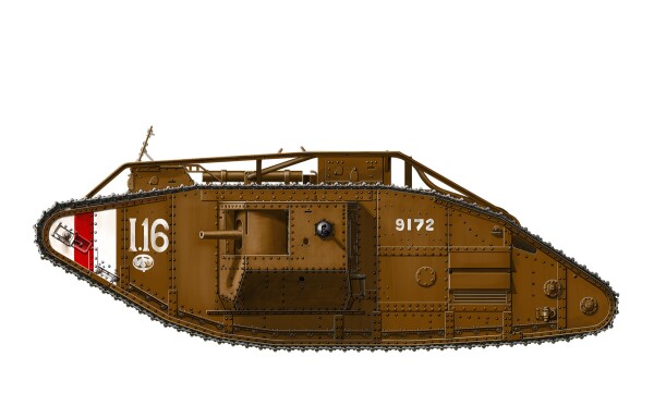 Сборная модель 1/35 Британский тяжелый танк с полным интерьером Mk.V Male Менг TS-020 детальное изображение Бронетехника 1/35 Бронетехника