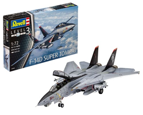 Збірна модель 1/72 Літак F-14D Super Tomcat Revell 03960 детальное изображение Самолеты 1/72 Самолеты